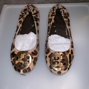 Leopard print flats
